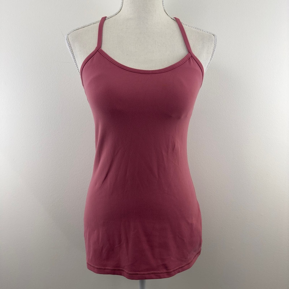 Lululemon Power‎ Pose pink tank top